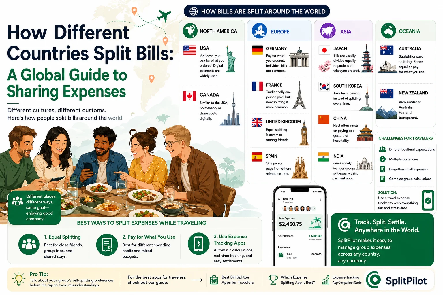 How Different Countries Split Bills
